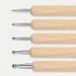 Set de 5 unelte pentru artă unghială cu două capete - Creion cu strasuri, stilou de sculptat & bețișoare din lemn pentru manichiură și pedichiură