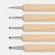 Set de 5 unelte pentru artă unghială cu două capete - Creion cu strasuri, stilou de sculptat & bețișoare din lemn pentru manichiură și pedichiură