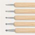 Set de 5 unelte pentru artă unghială cu două capete - Creion cu strasuri, stilou de sculptat & bețișoare din lemn pentru manichiură și pedichiură
