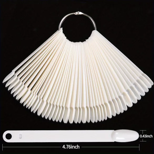 50 de unghii false pentru prezentare, mostre de unghii, paletă de culori pentru geluri, instrumente de practică manichiură