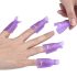 Set de 10 dispozitive de îndepărtare a gelului UV - Clipsuri profesionale din plastic pentru decorarea unghiilor, ușor de aplicat și îndepărtat