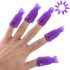 Set de 10 dispozitive de îndepărtare a gelului UV - Clipsuri profesionale din plastic pentru decorarea unghiilor, ușor de aplicat și îndepărtat