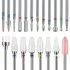 Set de 20 burghie pentru unghii acrilice – burghie din ceramică și carbură de 3/32'' pentru manichiură și pedichiură profesională, fără parfumuri