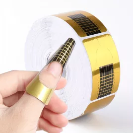   Suport de Hârtie pentru Nail Art, Suport Aur pentru Extensii de Unghii, Suport pentru Lipici de Unghii, Suport pentru Extensii de Unghii