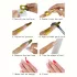 Suport de Hârtie pentru Nail Art, Suport Aur pentru Extensii de Unghii, Suport pentru Lipici de Unghii, Suport pentru Extensii de Unghii