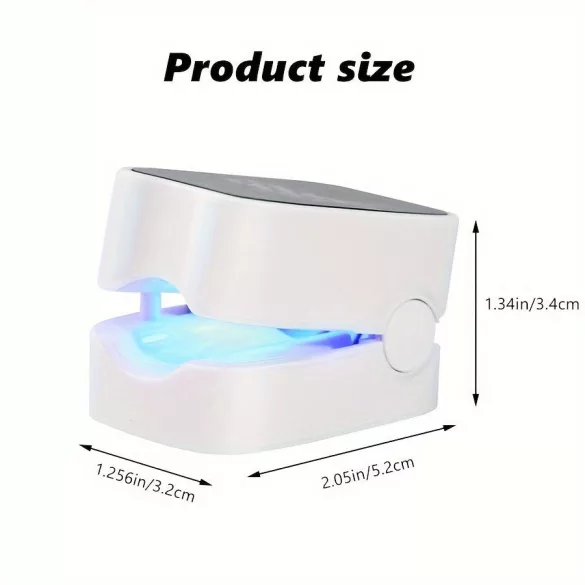 Lampa UV LED pentru unghii reîncărcabilă - Fără miros, tensiune redusă, încărcare USB portabilă