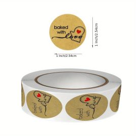   1 rolă, Etichete Coapte cu Drag pentru Produse de Panificație, Etichetă pentru Cuptor, Etichetă Panificație