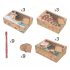 Set Cadou de 27 Prăjituri de Crăciun cu Fereastră PVC