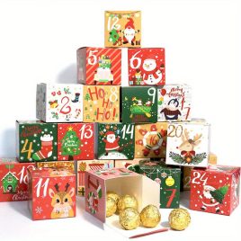 24 de cutii cadou de delicatese pentru calendarul de Advent