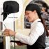 Șapcă de Bucătar Pirat din Poliester Respirabil - Perfectă pentru Grătar și Gătit în Restaurant, Lavabilă la Mașină - Negru