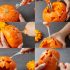Set cuțite pentru sculptat dovleci din oțel inoxidabil, 7 piese, cu geantă de depozitare - Perfect pentru decor de Halloween