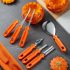 Set cuțite pentru sculptat dovleci din oțel inoxidabil, 7 piese, cu geantă de depozitare - Perfect pentru decor de Halloween