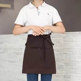   șorț din poliester simplu cu buzunar pentru bărbați și femei, pentru restaurant, casier, barista, bar de sucuri și cafenea