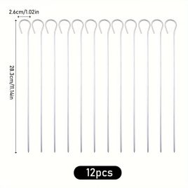   6/12 Bucăți, Bețe pentru Grătar din Oțel Inoxidabil, Frigărui Multifuncționale din Metal pentru BBQ, Ace BBQ, Gătit în Aer Liber, Echipamente BBQ