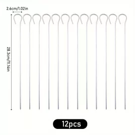   6/12 Bucăți, Bețe pentru Grătar din Oțel Inoxidabil, Frigărui Multifuncționale din Metal pentru BBQ, Ace BBQ, Gătit în Aer Liber, Echipamente BBQ