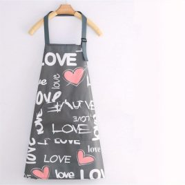   Șorț cu Model Floral, Rezistent la Apă și Ulei, cu Buzunar Mare