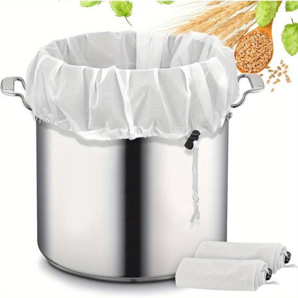 2 bucăți saci pentru fabricarea berii Extra mari reutilizabili, sac de filtrare fin de 250 microni