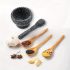 Set ustensile bucătărie, mojar usturoi, mojar și pistil pentru piper de usturoi, zdrobitor usturoi, râșniță chili casnică