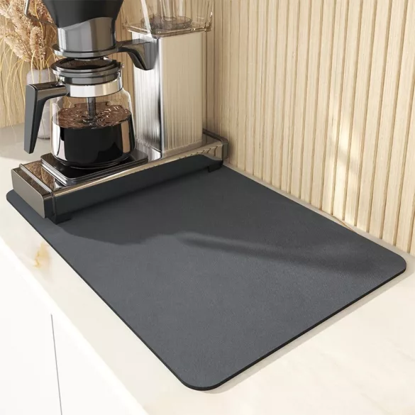 1 buc. PC cauciuc suport de cafea cu uscare rapidă - Absorbant, antiderapant, protecție multifuncțională pentru blat în bucătărie, baie și pentru espressoare