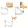 Set 5 forme de tăiat biscuiți Kitten, din oțel inoxidabil, drăguțe Kawaii pisică, ustensile de copt, accesorii de bucătărie