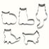 Set 5 forme de tăiat biscuiți Kitten, din oțel inoxidabil, drăguțe Kawaii pisică, ustensile de copt, accesorii de bucătărie