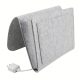 Coș organizator din material textil cu buzunare pentru lângă pat dublu