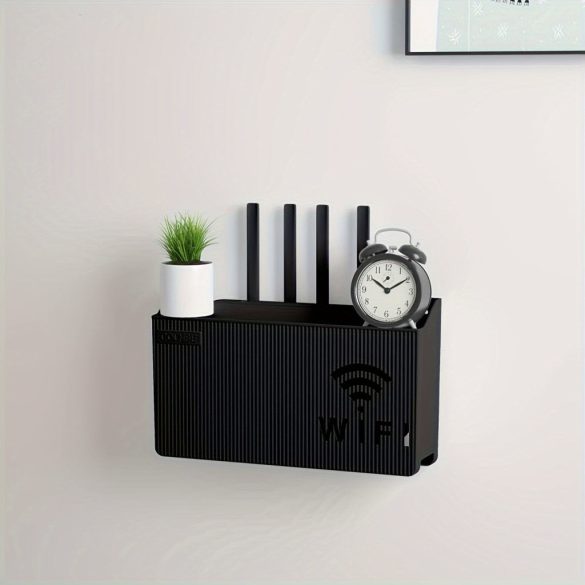 Router montat pe perete și set top box box de stocare
