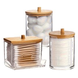 Set dozator de lavete, 3 bucăți, cu capace transparente