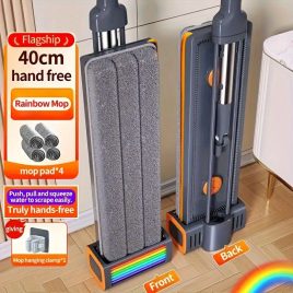 Mop Plat din Oțel Inoxidabil cu Depozit