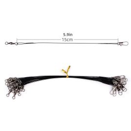 20 buc Set Rotativ Fir de Pescuit din Oțel cu Plumb