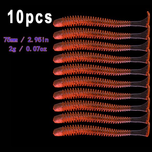 10buc Momeală moale din silicon râme