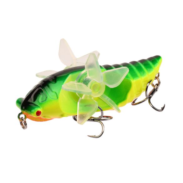 Bionic Cicada Hard Fish Momeală - Momeală pentru spinning cu cârlig triunghiular cu elice