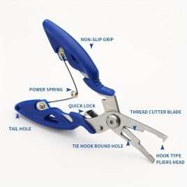   Pliere Multifuncțională de Pescuit, Tăietor de Fir, Îndepărtător de Cârlige