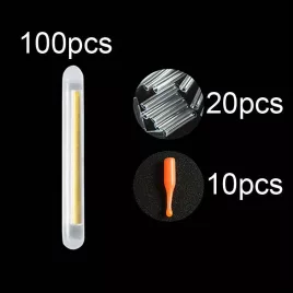 100 bețe luminoase pentru pescuit de noapte
