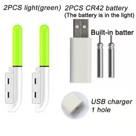   Lansetă electronică cu lampă plutitoare iluminată, LED cu acumulator litiu