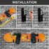 2 suporturi de perete universale pentru snowboard din fier