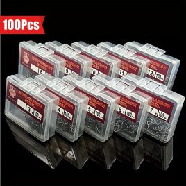   Set 100 cârlige circulare din oțel cu conținut ridicat de carbon