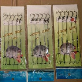   Set complet pentru pescuit la crap, 5 buc – include cârlige, fir și accesorii esențiale pentru o pescuit reușit.