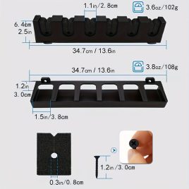Suport pentru undițe vertical/orizontal, montabil pe perete