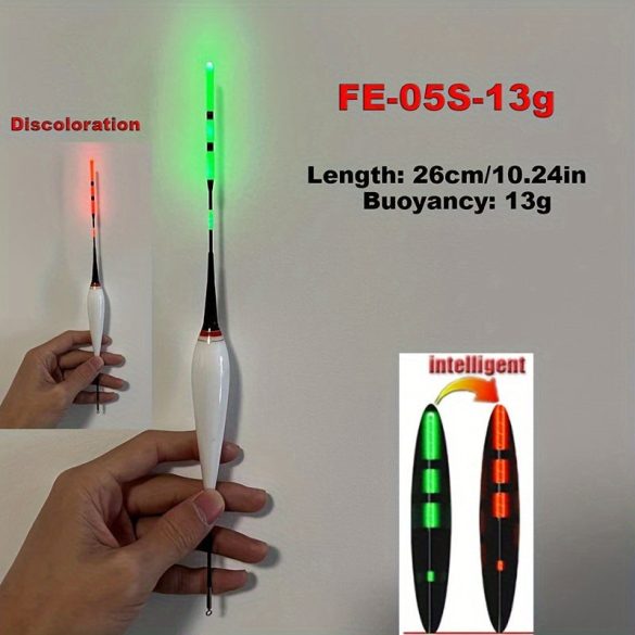 1 buc. Plută electronică de pescuit, Plută cu schimbare de culoare, Indicator de mușcătură,