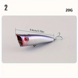   Spray Water Wave Momeală Alpinism, Lungă Aruncare la Suprafața Apei, Plutitor cu Barieră de Apă și Inserție de Cauciuc Luminiscentă pentru Pescuit la Bass 1 Buc.