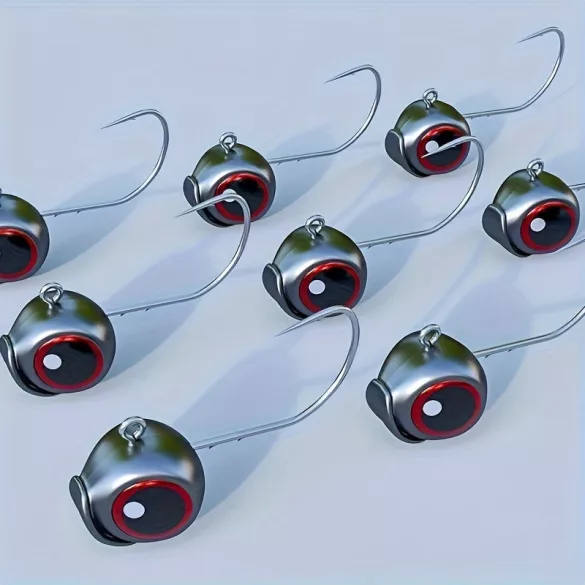 5 buc Cap Jig Antialgă Big Eyes, cu Plumb, Cârlig Ponderat