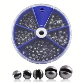   100 bucăți Greutăți Premium din Plumb cu Cutie de Depozitare Confortabilă