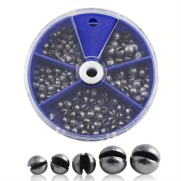 100 bucăți Greutăți Premium din Plumb cu Cutie de Depozitare Confortabilă