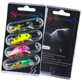 4 bucăți momeală crankbait Sougayilang