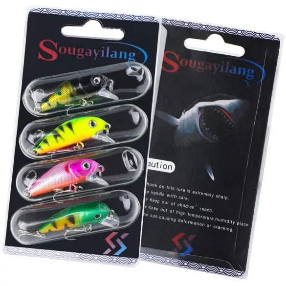 4 bucăți momeală crankbait Sougayilang