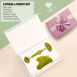   Jade Roller & Gua Sha, Archenger, Roller pentru Înfrumusețarea Feței