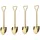 Set de linguri pentru desert în formă de lopată aurie (4 buc) – Unic