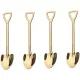 Set de linguri pentru desert în formă de lopată aurie (4 buc) – Unic