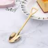 Set de linguri pentru desert în formă de lopată aurie (4 buc) – Unic